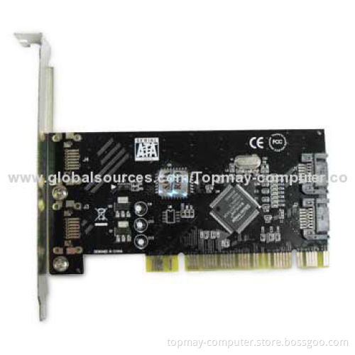 PCI to 2-port SATA Card with Sil3512 Chip, Supports 66MHz PCI and 32-bit Data